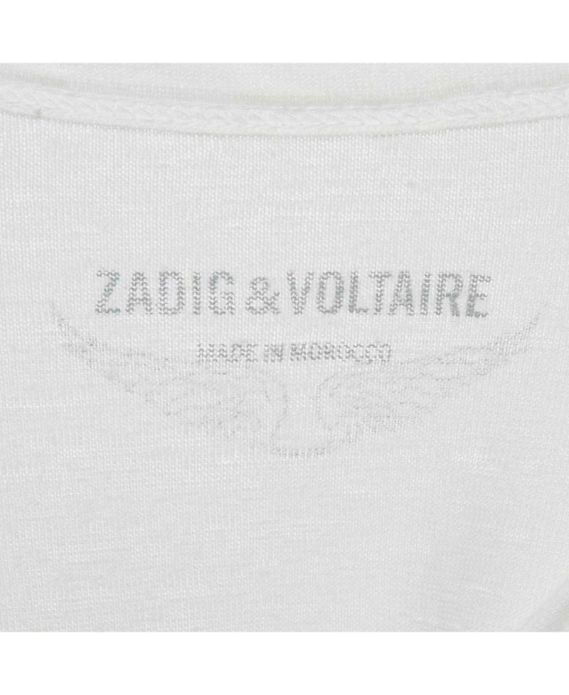 Women's White Linen Knit V-Neck Wassa Top