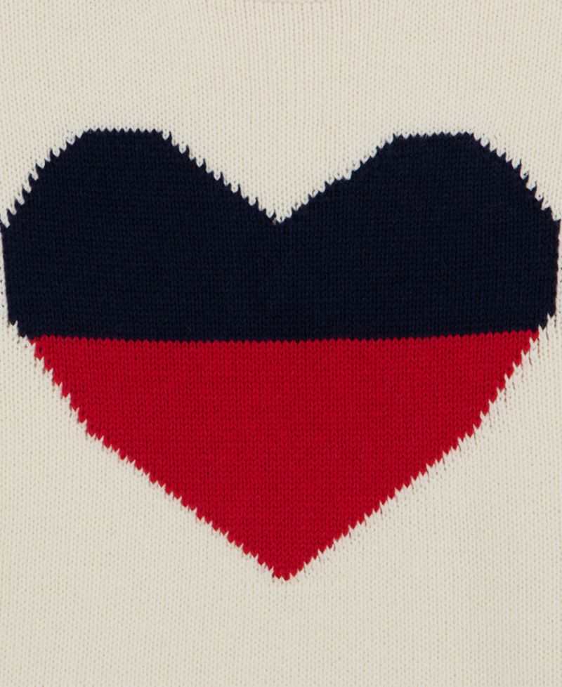 Women's Intarsia Heart Mock Neck Sweater
