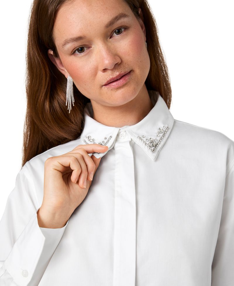 Women's Alexis Long-Sleeve Embellished Blouse