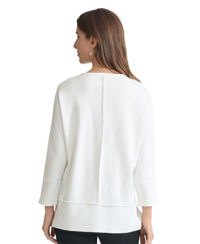 Women's Petite Serenity Knit 3/4 Sleeve Tunic Top