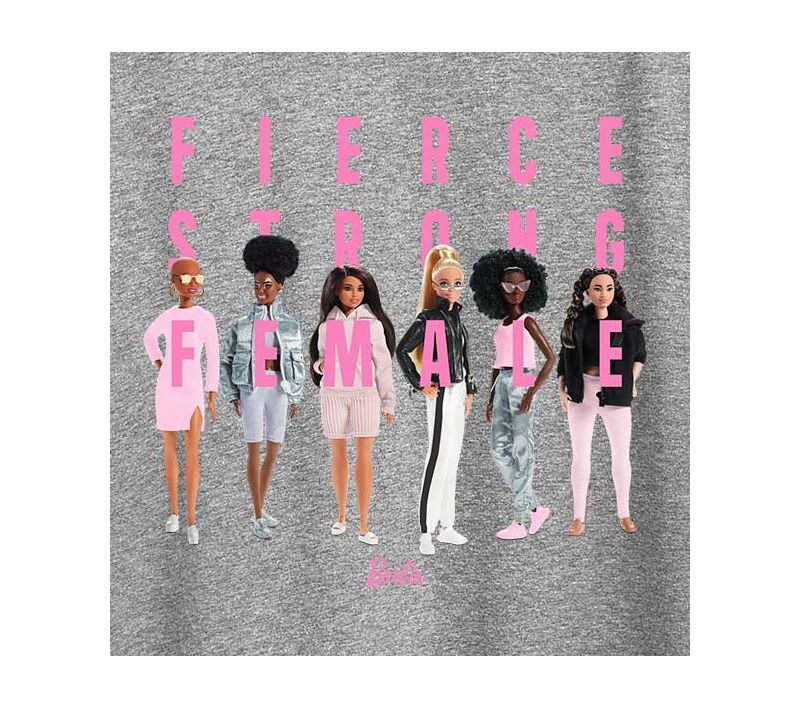 Trendy Plus Size Fierce, Strong Barbie Graphic T-Shirt