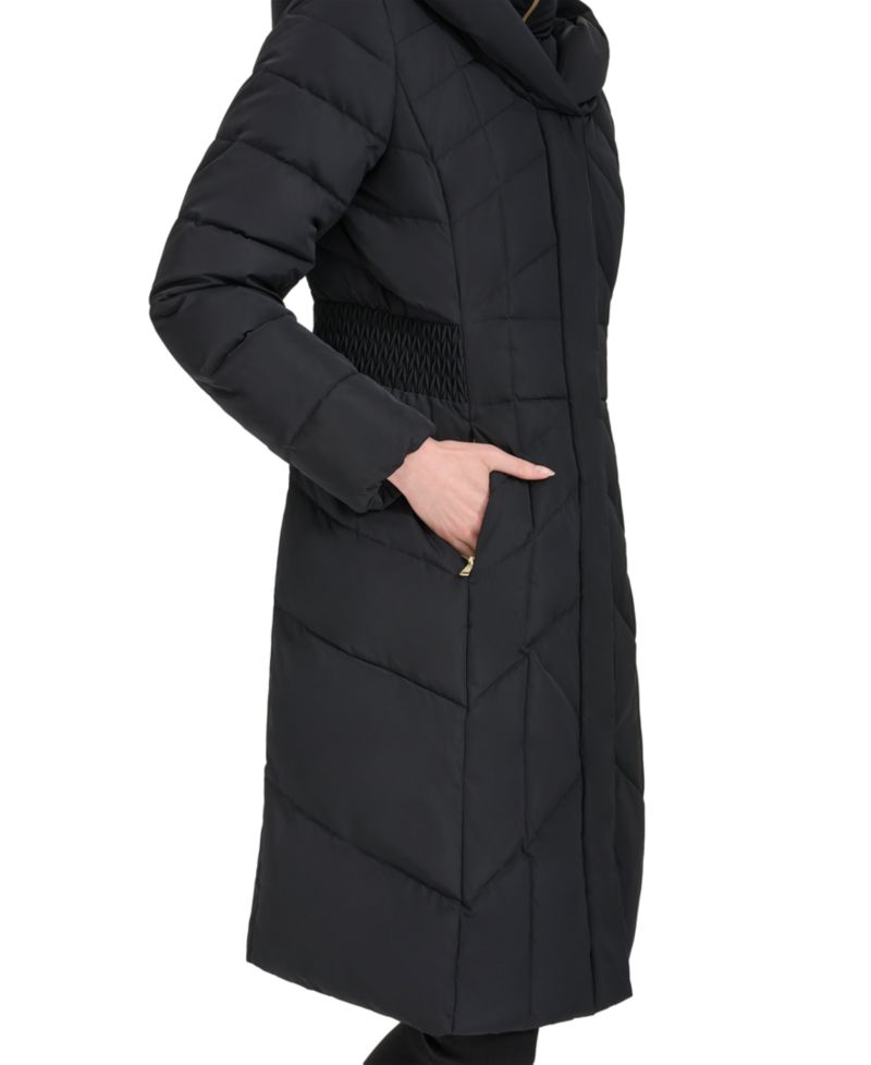 Women's Bibbed Hooded Puffer Coat