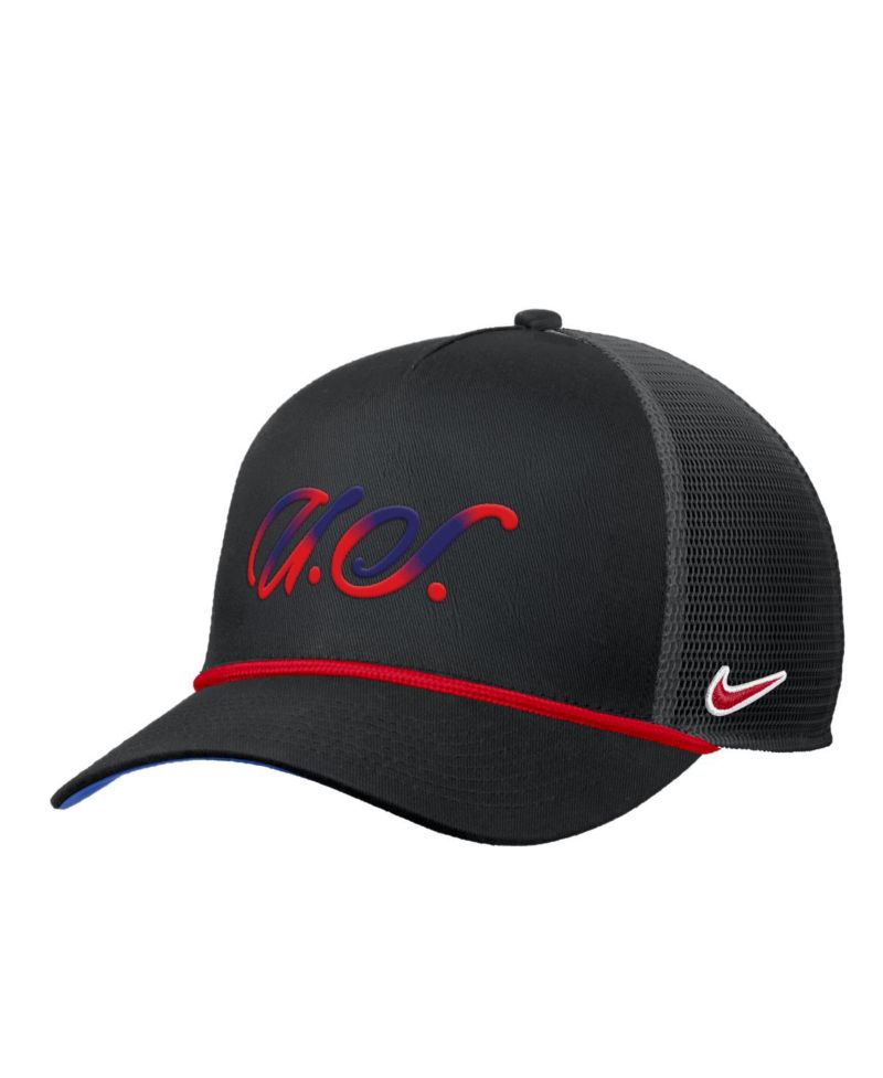 Men's Black USMNT Rise Rope Trucker A-Frame Adjustable Hat