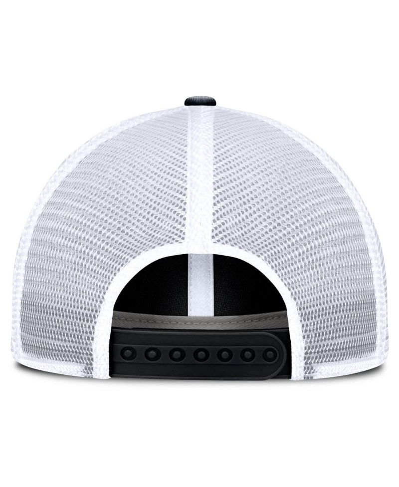 Men's Black/White Boston Bruins Averie Trucker Adjustable Hat