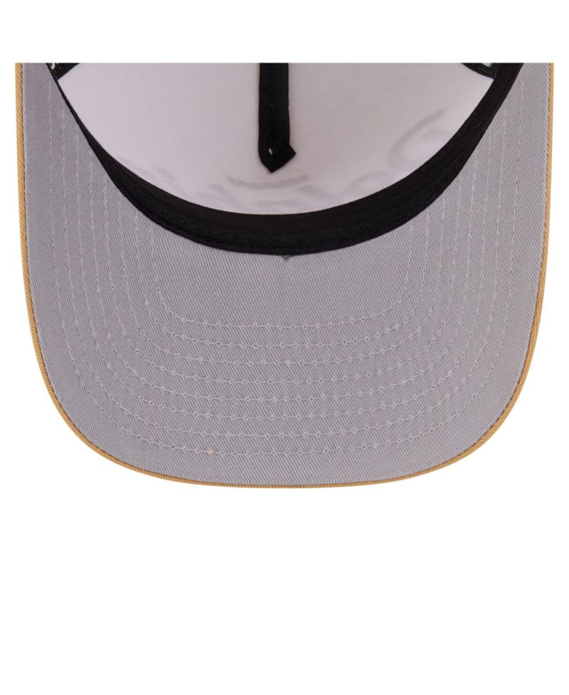 Men's Cream Miami Dolphins Herringbone 9FIFTY A-Frame Snapback Hat