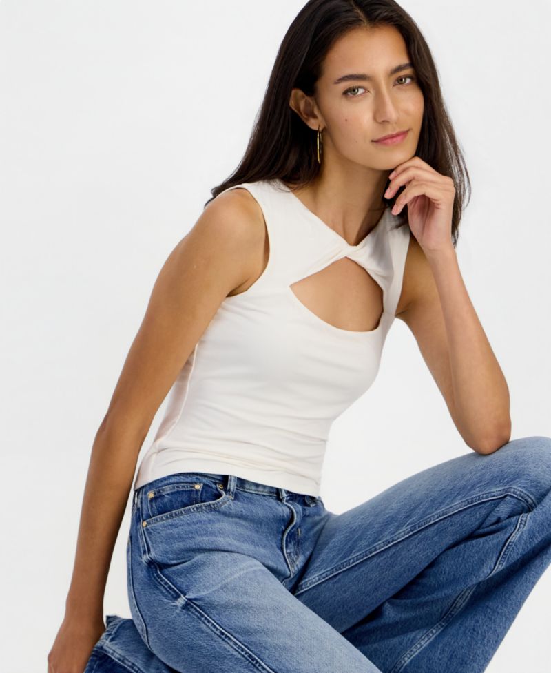 Women's Maia Sleeveless Front-Cutout Top