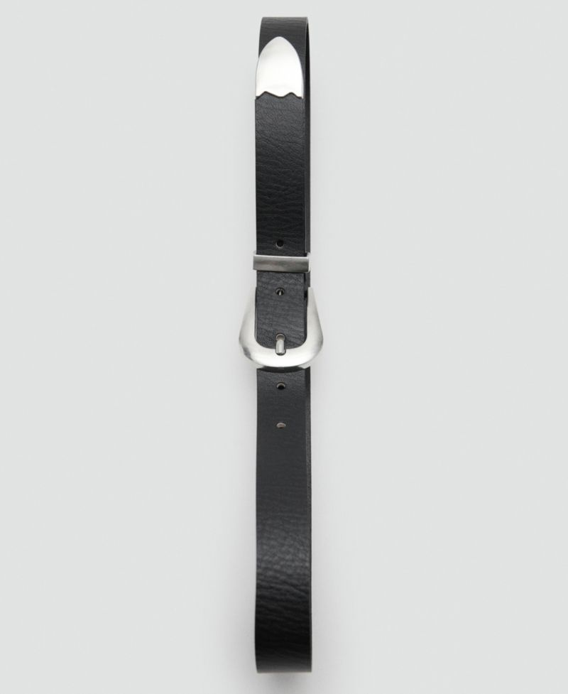 Women's Metal Detail Leather Belt