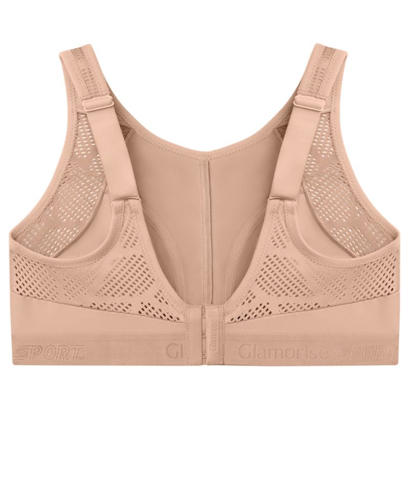 Full Figure Plus Size No-Sweat Mesh Sports Wirefree Bra 1068