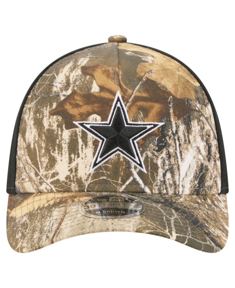 Men's Camo/Black Dallas Cowboys Team Collection RealTree 39THIRTY M-Crown A-Frame Flex Hat