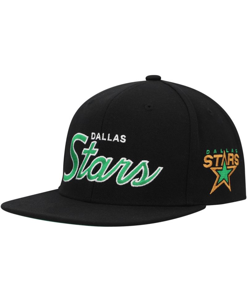 Men's Black Dallas Stars Core Team Script 2.0 Snapback Hat