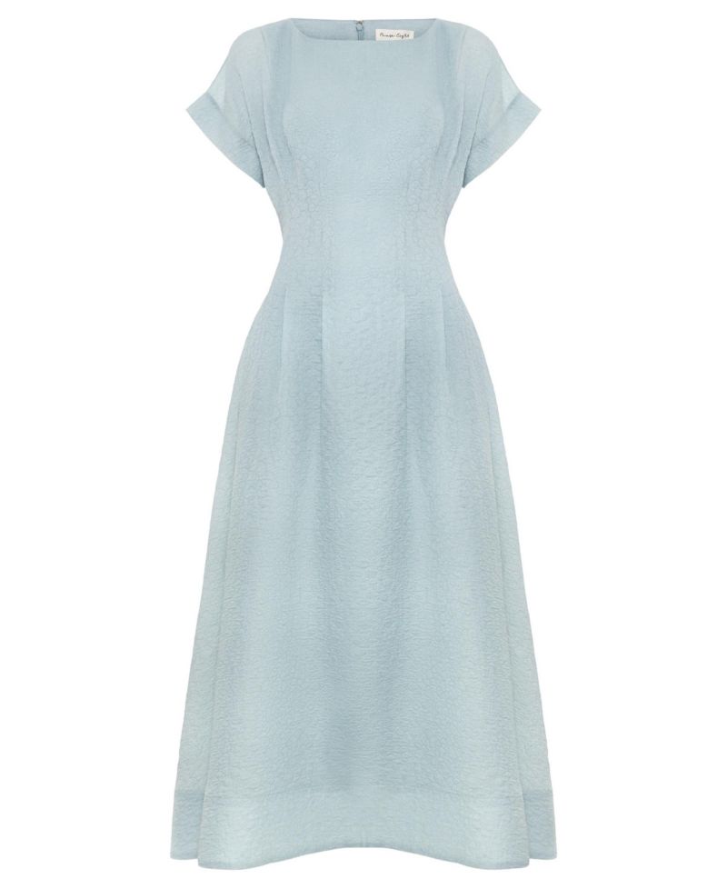 Women's Laya Boat Neck Short-Sleeve A-Line Midi Dress