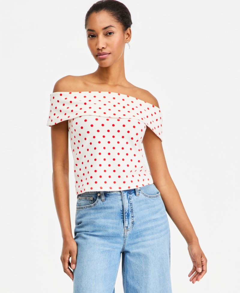 Women's Off-The-Shoulder Jersey Knit Top