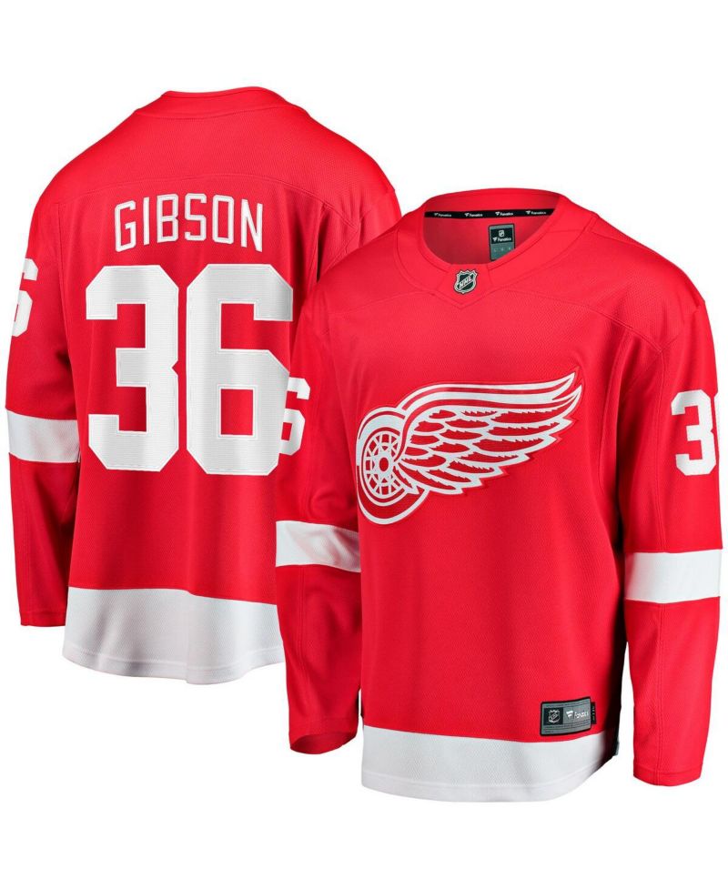 Men's John Gibson Red Detroit Red Wings Home Breakaway Jersey