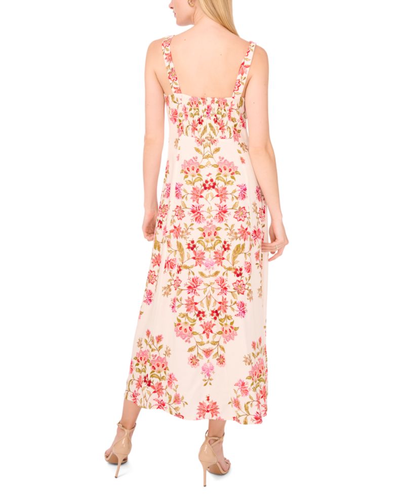 Women's Square Neck Panel Maxi Dress