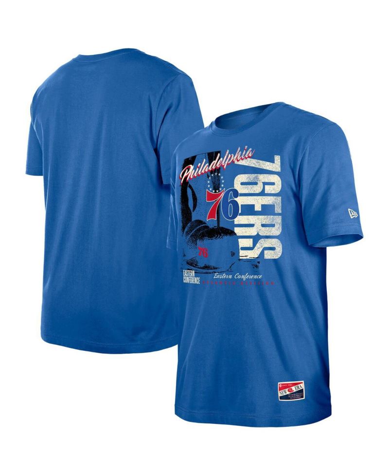 Men's Royal Philadelphia 76ers Distressed Throwback Vintage Color Pack T-Shirt