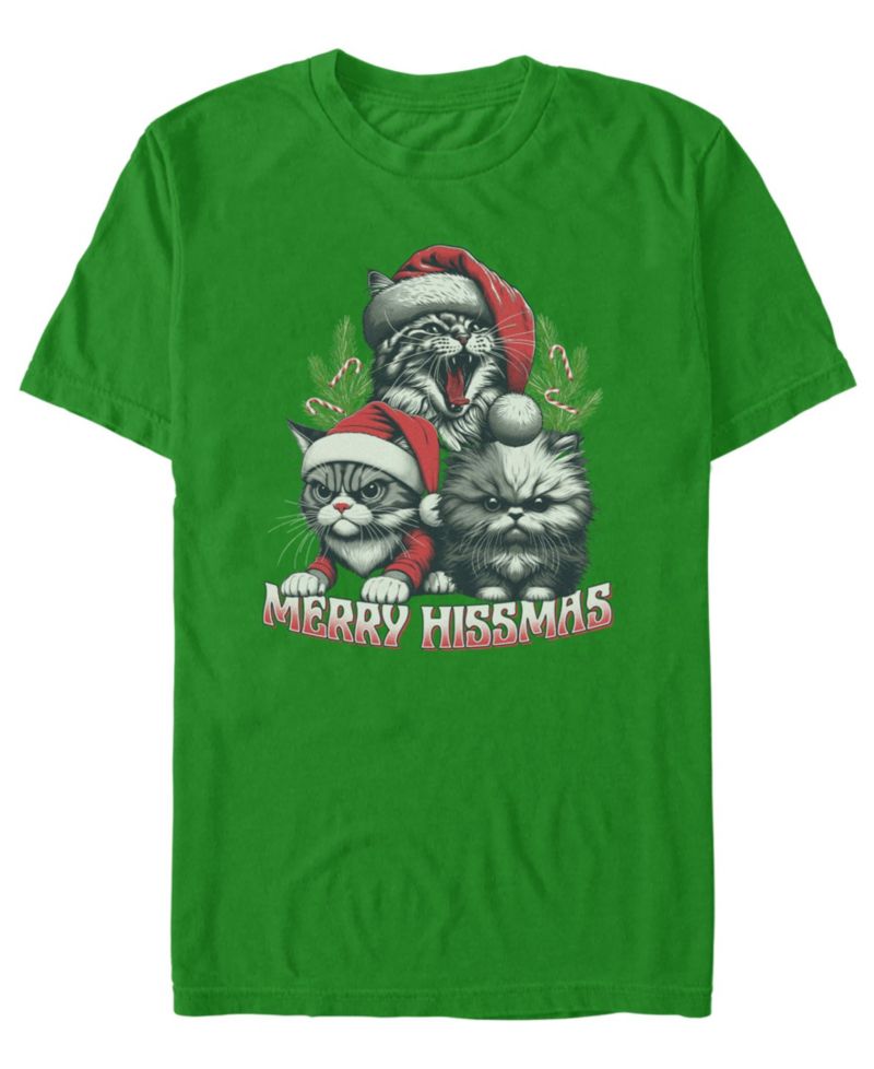 Men's Merry Hissmas Graphic Cotton-Blend T-Shirt