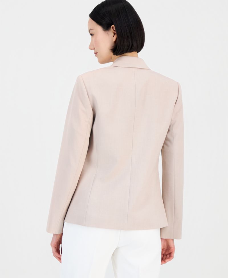 ASL Petite One-Button Notch Collar Blazer