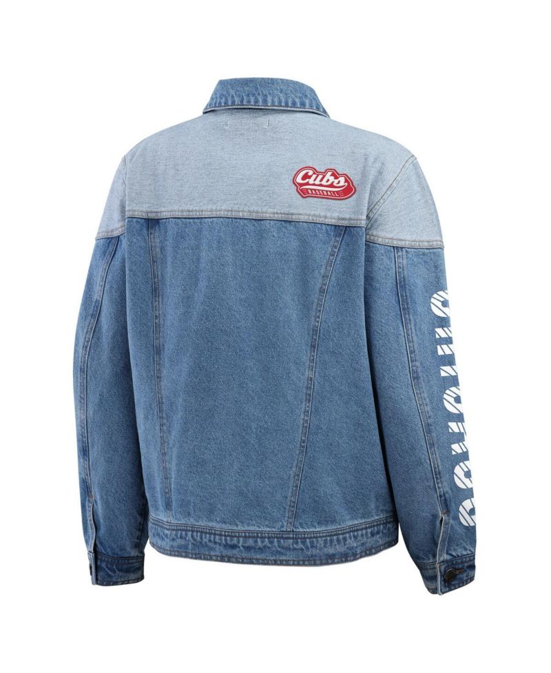 Women's Chicago Cubs Full-Button Denim Jacket