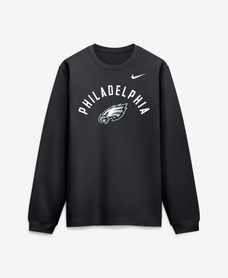Men's Black Philadelphia Eagles Defensive Leader Club Fleece Sweatshirt