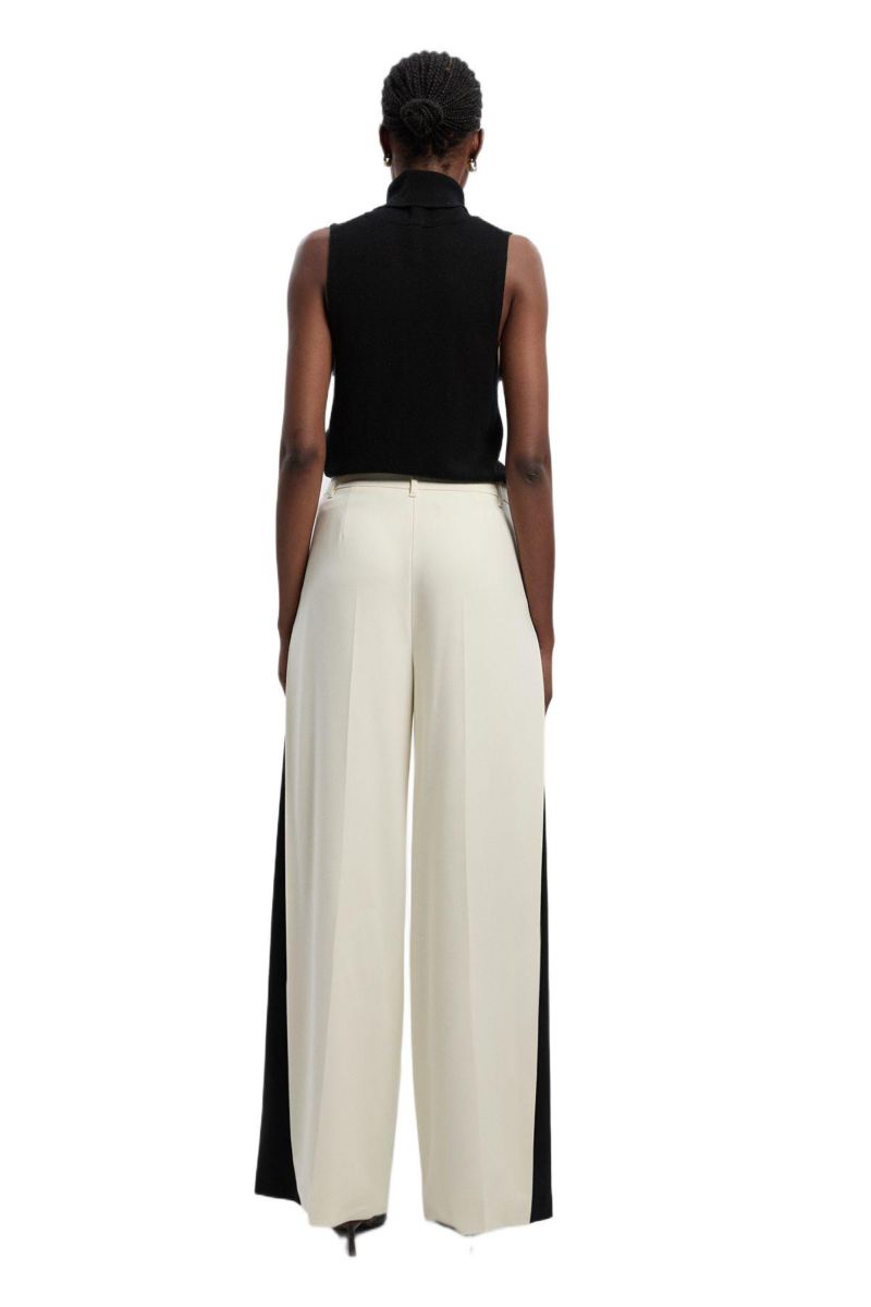 Women's Contrast Colour Wide Leg Trouser
