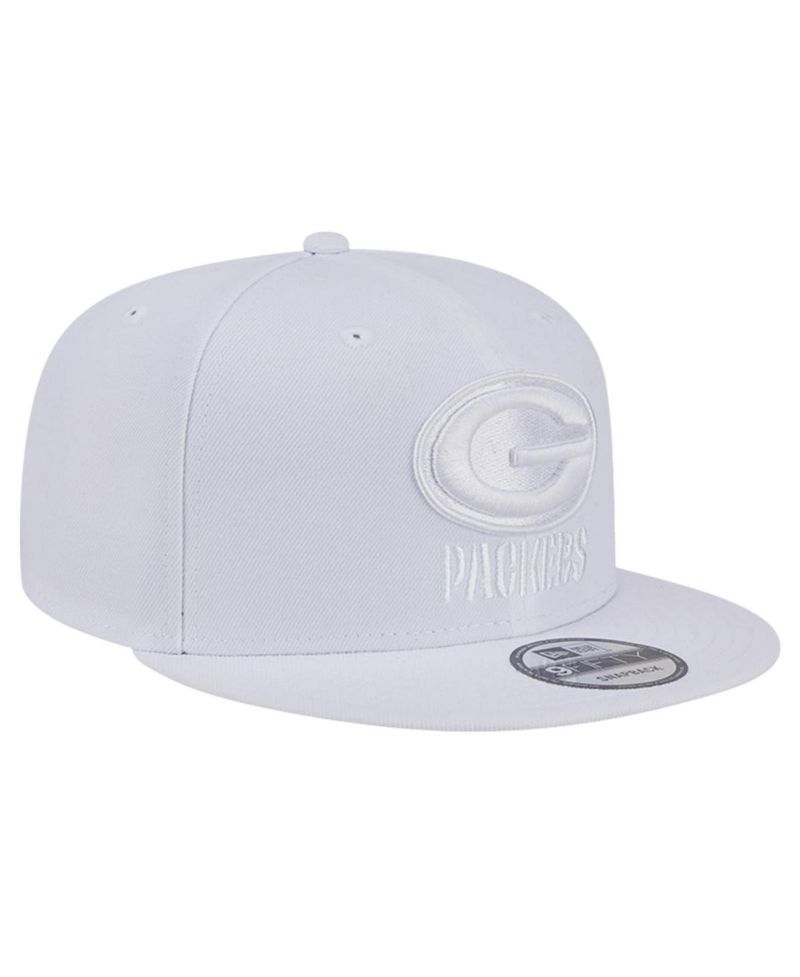 Men's Green Bay Packers Main White on White 9FIFTY Snapback Hat
