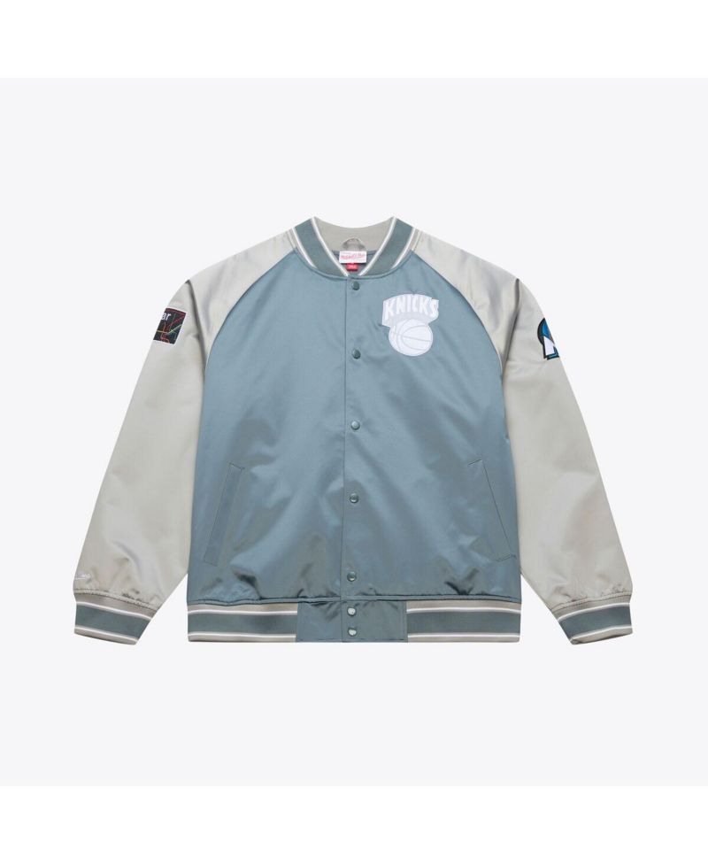 Men's Blue/Silver New York Knicks Thunderstorm Lightweight Satin Full-Snap Jacket