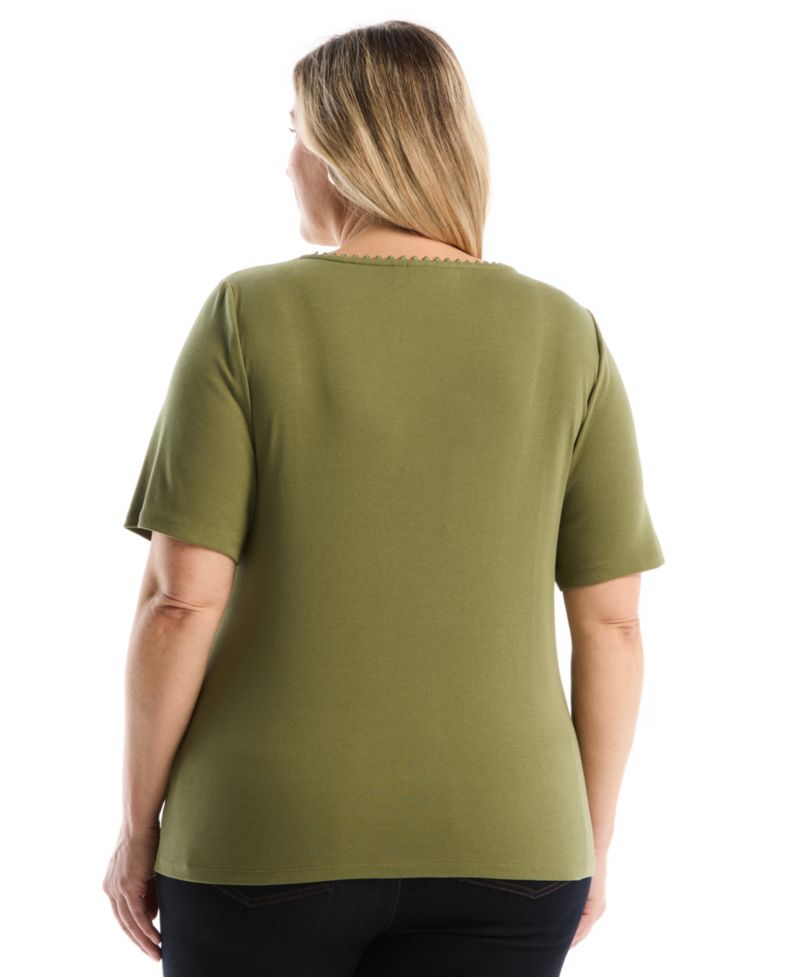 Plus Size Short-Sleeve Top