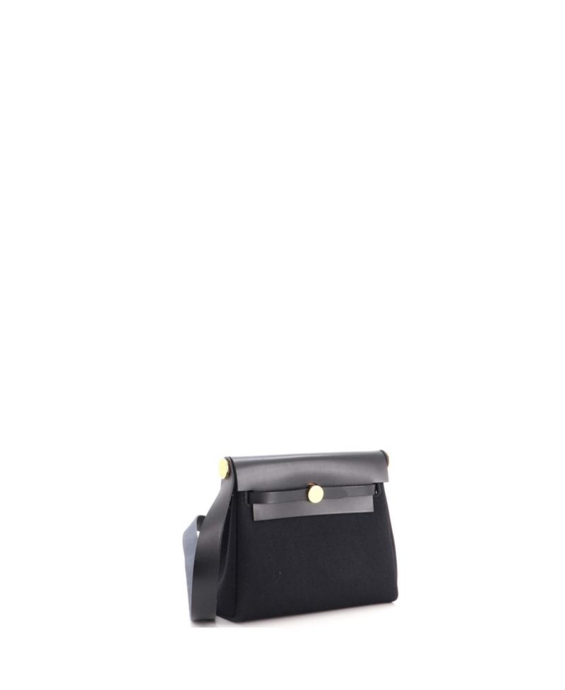 Pre-Owned Hermes 20 Herbag Zip Toile and Leather
