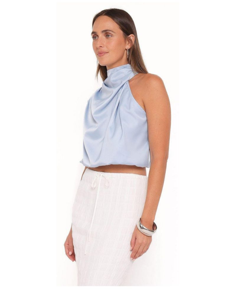 Women's Cinzia Satin One-Shoulder Top