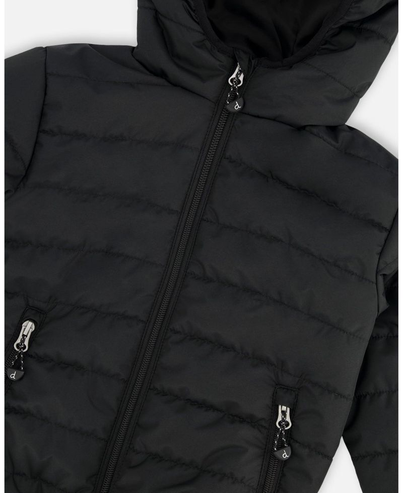 Toddler Unisex Quilted Mid-Season Jacket Black