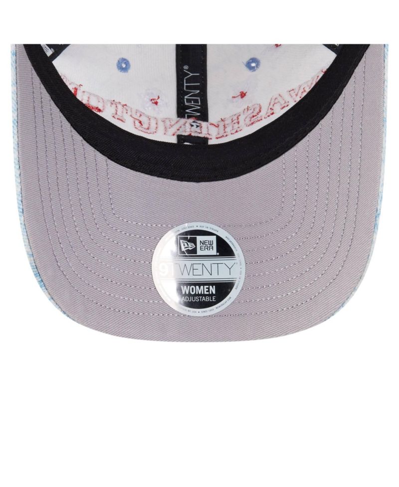 Women's Light Blue Washington Nationals Daisy All Over 9TWENTY Adjustable Hat