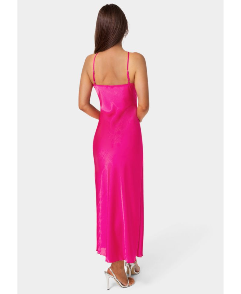 Women's Halter Neck Satin Gown