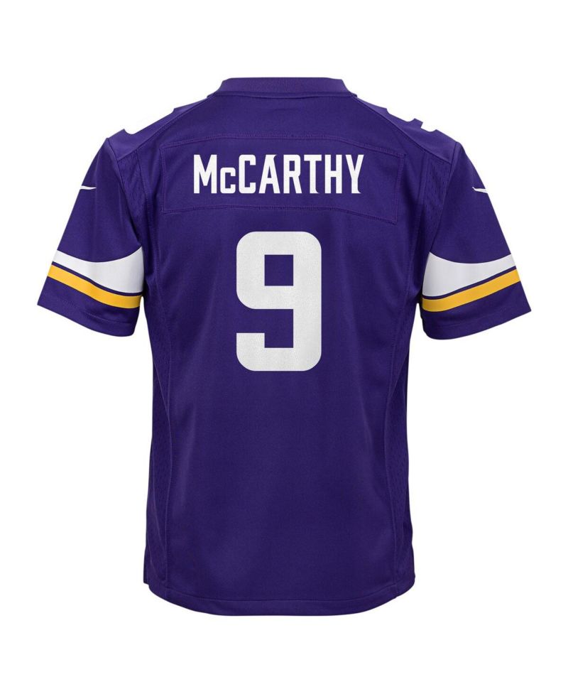 Nike Big Boys and Girls J.J. McCarthy Purple Minnesota Vikings Team Player Game Jersey