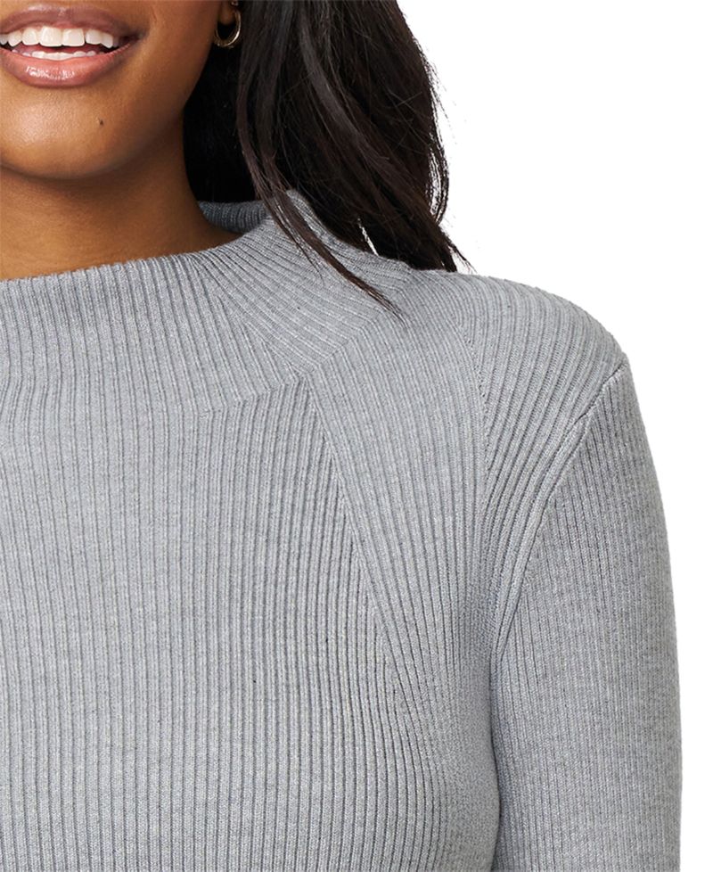 Women's Mock-Neck Rib-Knit Sweater