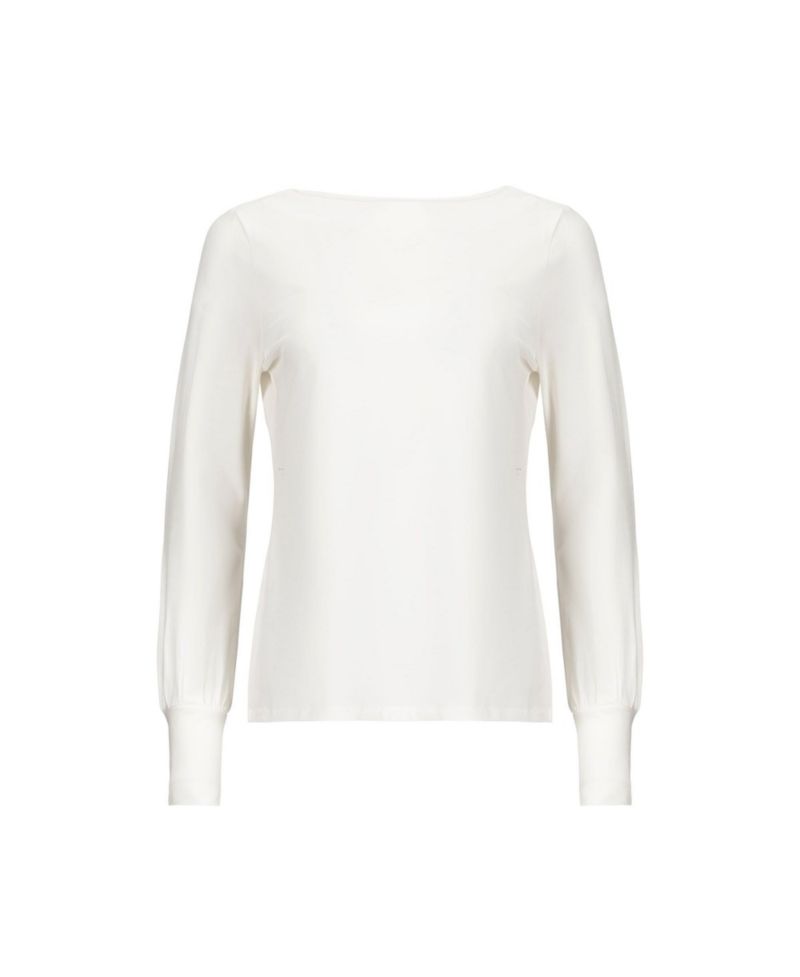 Women's Hope and Henry Organic Bellow Sleeve Knit Top with Button Cuffs