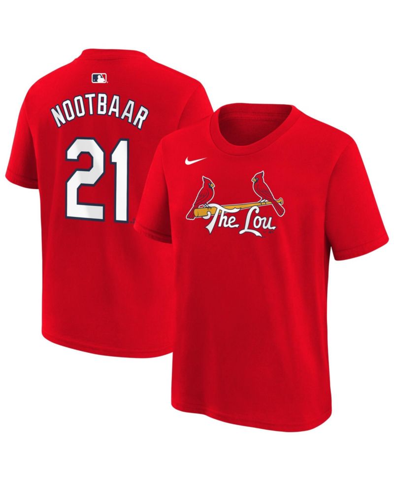Big Boys and Girls Lars Nootbaar Red St. Louis Cardinals City Connect Name & Number T-Shirt