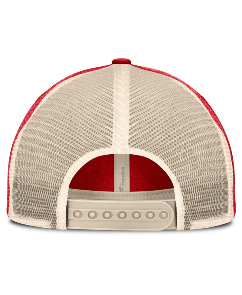 Men's Red/Natural Carolina Hurricanes Rival Trucker Adjustable Hat