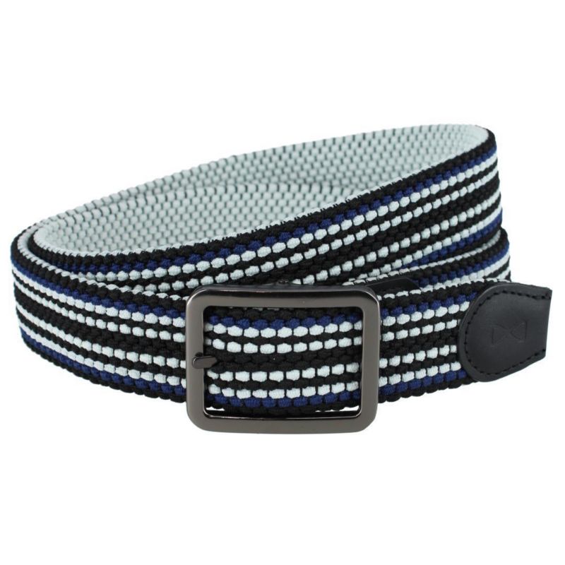 Big & Tall Alejandro Black and White Reversible Braided Golf Belt