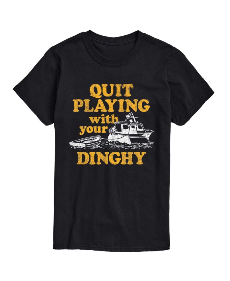 Men's Instant Message Quit Playing With Your Dinghy Graphic T-Shirt