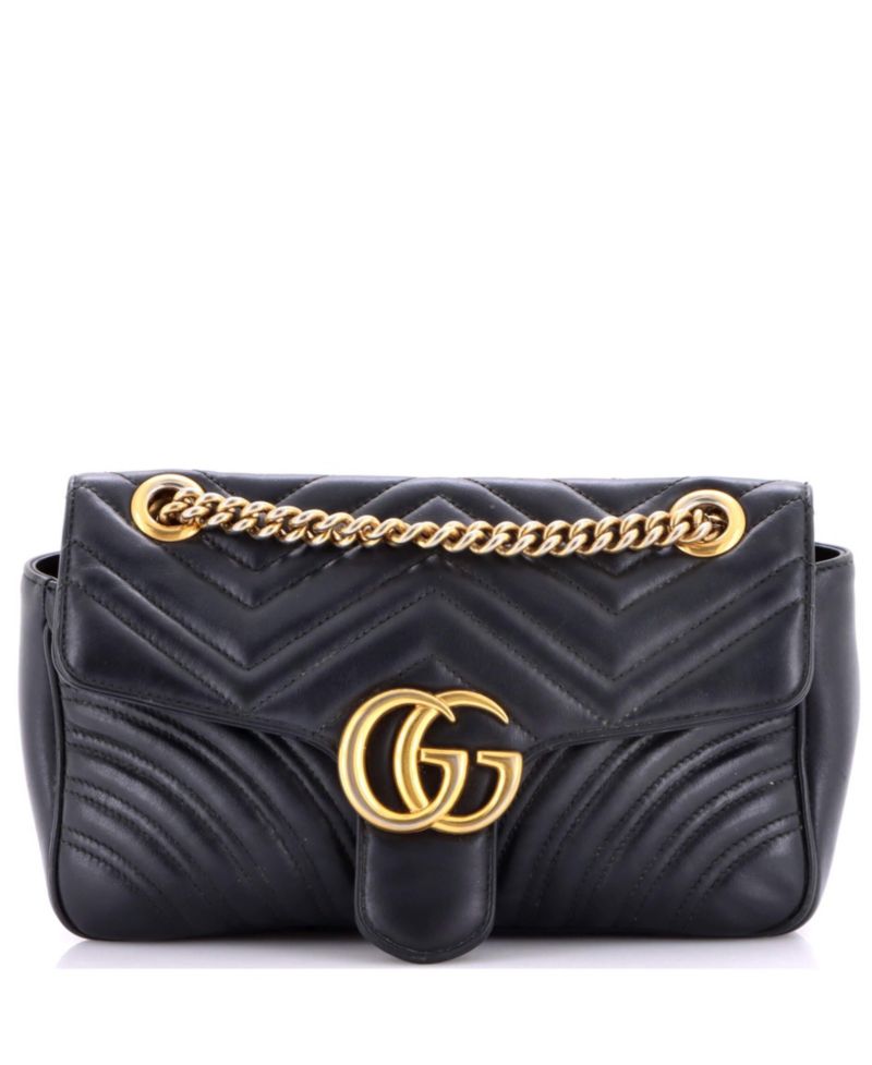 Medium GG Marmont Flap Bag Matelasse Leather