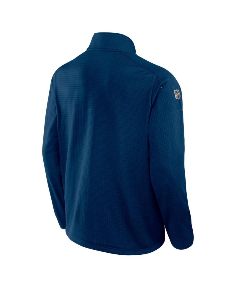 Men's Navy Seattle Kraken Authentic Pro Rink Quarter-Zip Jacket
