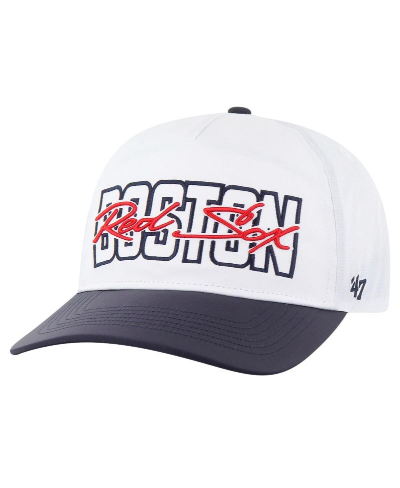Men's White Boston Red Sox Lineman Hitch Adjustable Hat