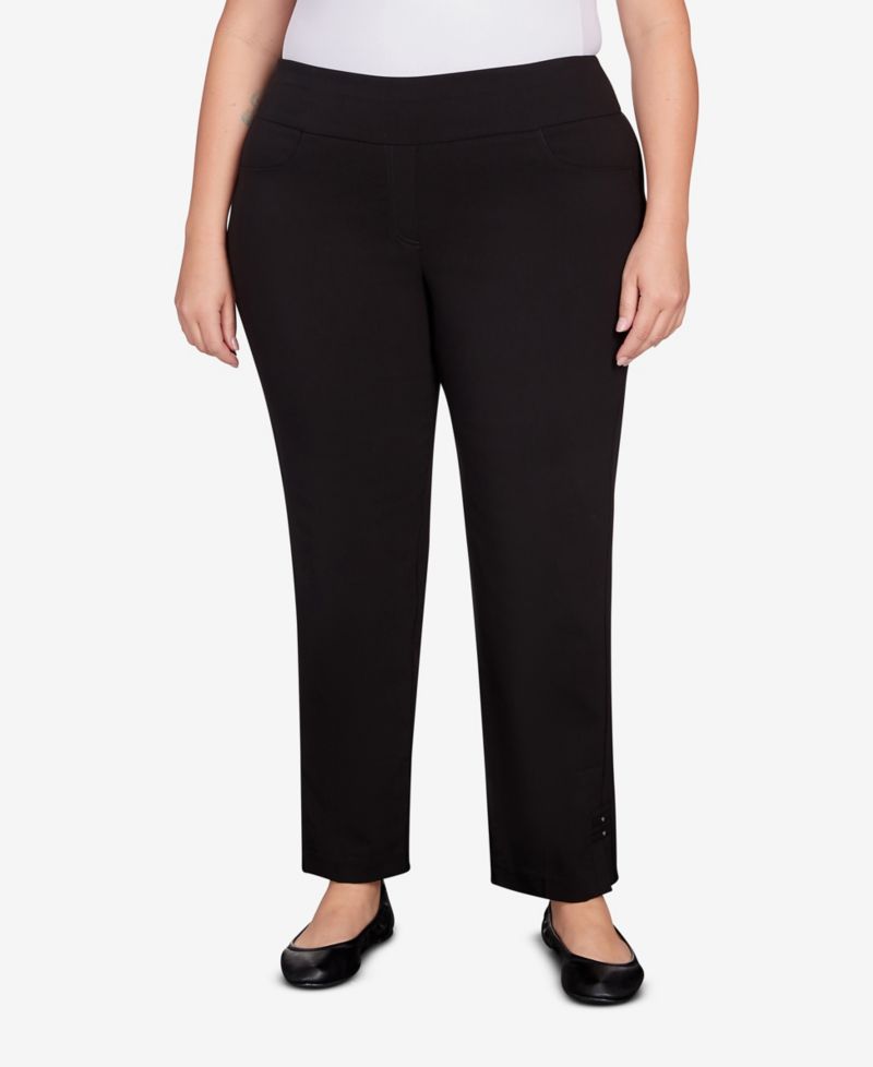 Plus Size Tech Stretch Full Length Pant with Elastic Waistband