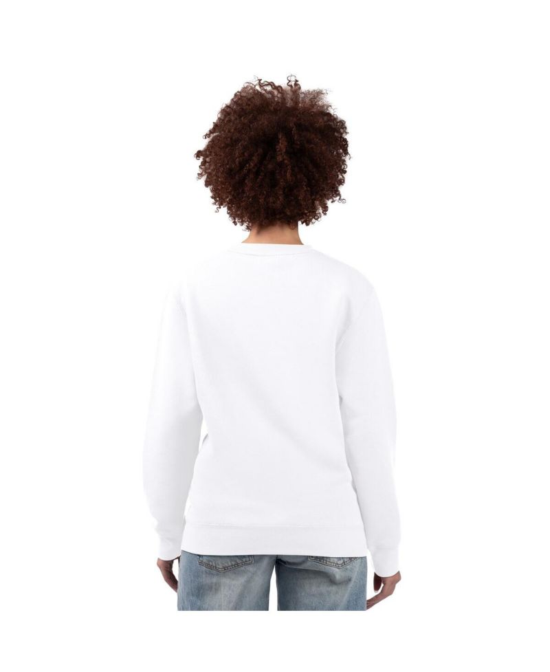 Women's White Seattle Mariners Team Logo Fleece Pullover Sweatshirt