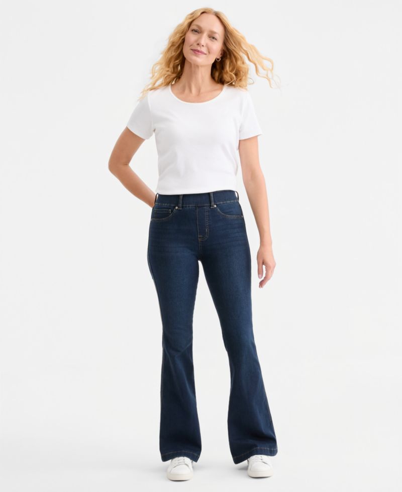 Women's Shaping Flare High-Rise Pull-On Jeans