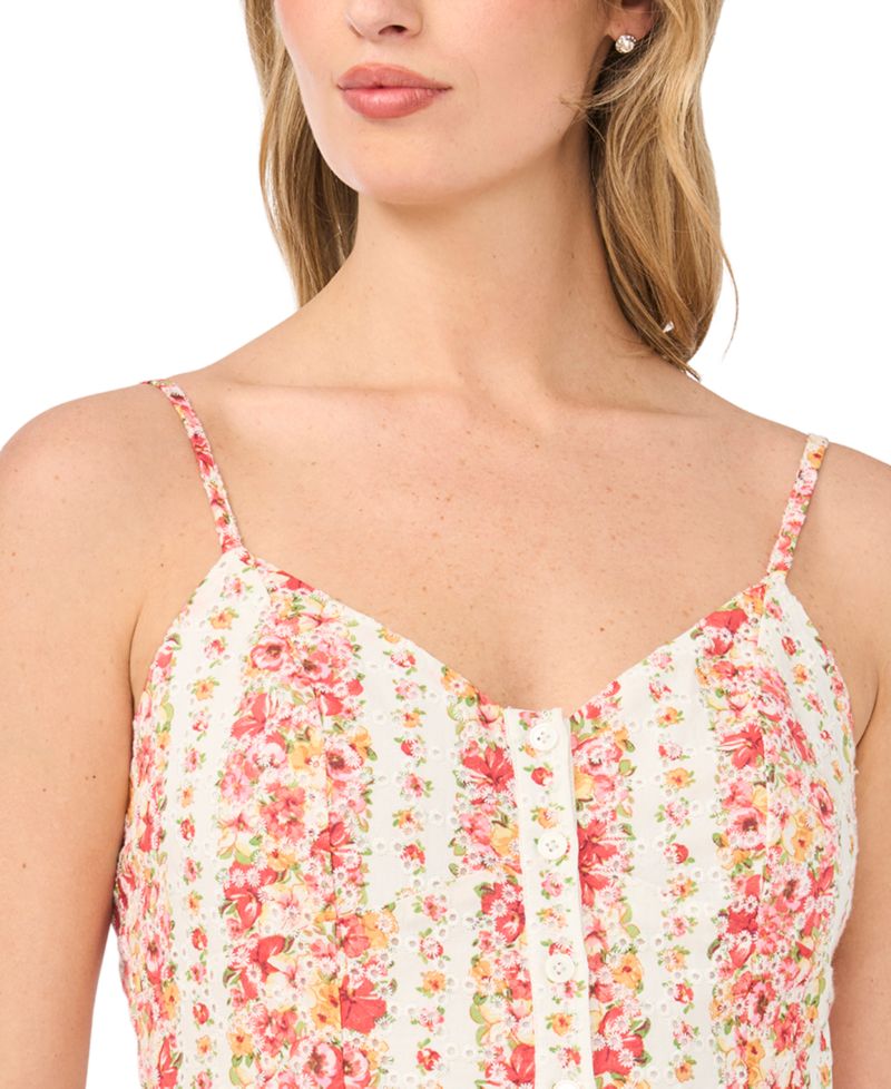 Women's Sleeveless V-Neck Midi Dress