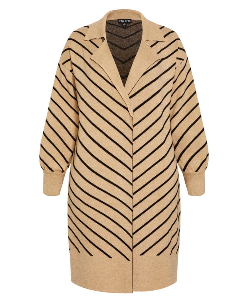 Plus Size Stripe Ivy Cardigan
