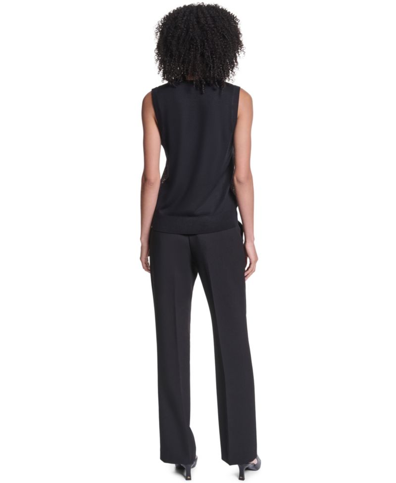 Women's Sleeveless Crewneck Sweater