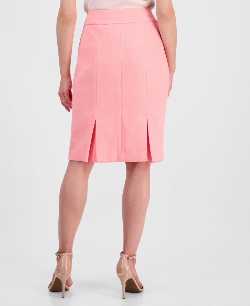 Women's Jewel-Neck Framed Jacket & Box-Pleat Pencil Skirt Suit