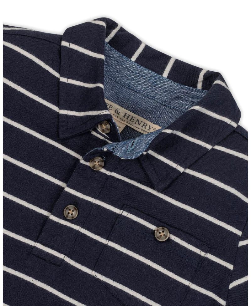 Hope and Henry Little and Big Boys' Organic Short Sleeve Jersey Polo
